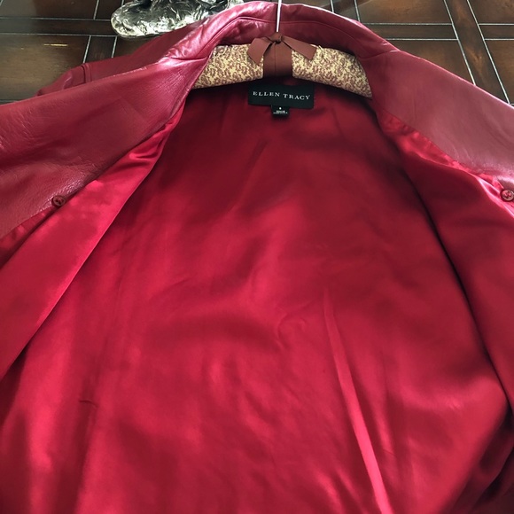 Ellen Tracy Vintage Leather Jacket size small - Picture 5 of 14
